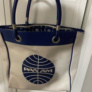 PanAm shoulder tote. Patent leather